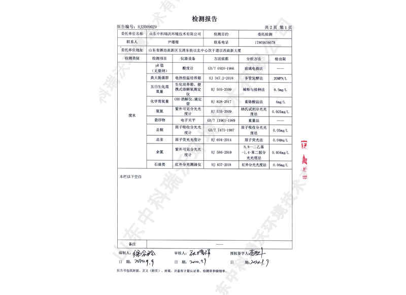 實驗室廢水檢測報告02